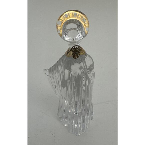 VTG GORHAM Lead Crystal MARY Nativity Figurine Replacement 24K GOLD PLATED Trim - Picture 3 of 9
